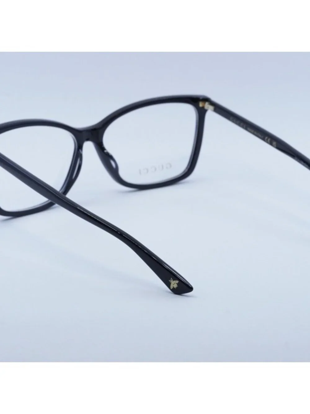 Gucci GG0025O 001 Eyeglasses Black Cat Eye Frame